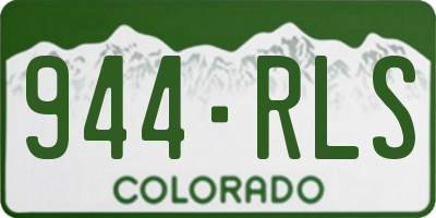 CO license plate 944RLS
