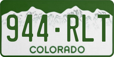 CO license plate 944RLT