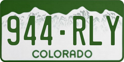 CO license plate 944RLY