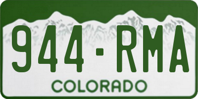 CO license plate 944RMA
