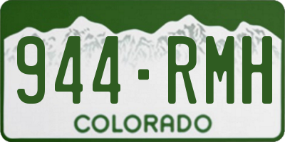 CO license plate 944RMH