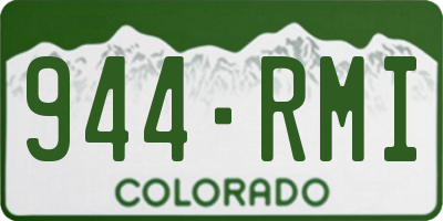CO license plate 944RMI