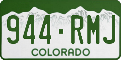 CO license plate 944RMJ