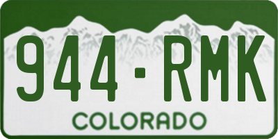 CO license plate 944RMK