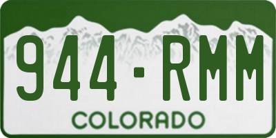 CO license plate 944RMM