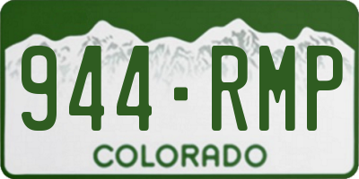 CO license plate 944RMP