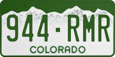 CO license plate 944RMR