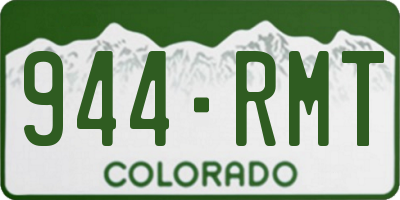 CO license plate 944RMT