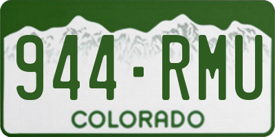 CO license plate 944RMU