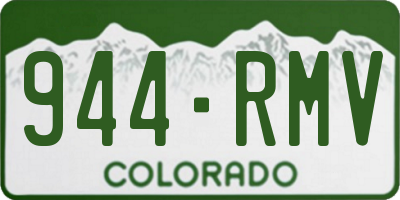 CO license plate 944RMV