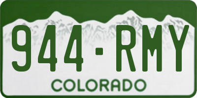 CO license plate 944RMY