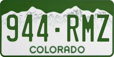 CO license plate 944RMZ