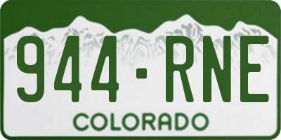 CO license plate 944RNE