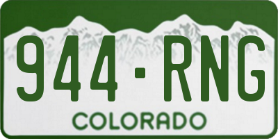 CO license plate 944RNG