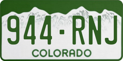 CO license plate 944RNJ