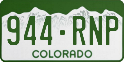 CO license plate 944RNP