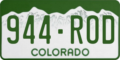 CO license plate 944ROD