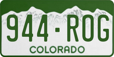 CO license plate 944ROG