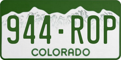CO license plate 944ROP