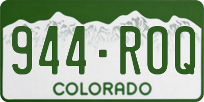 CO license plate 944ROQ