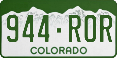 CO license plate 944ROR