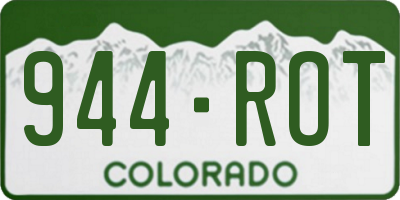 CO license plate 944ROT