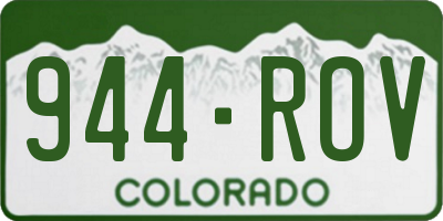 CO license plate 944ROV