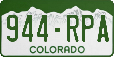 CO license plate 944RPA