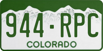 CO license plate 944RPC
