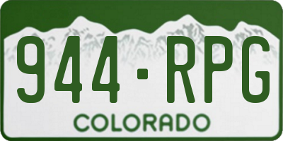 CO license plate 944RPG
