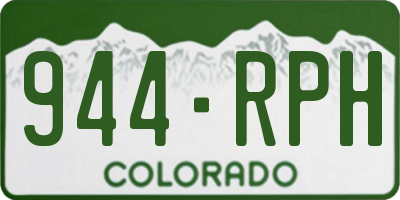 CO license plate 944RPH