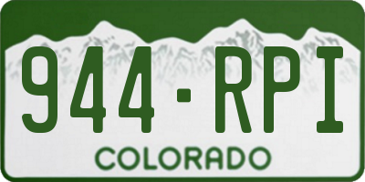 CO license plate 944RPI
