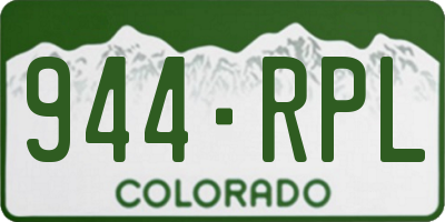 CO license plate 944RPL