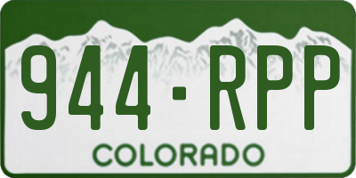 CO license plate 944RPP