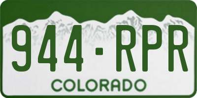CO license plate 944RPR
