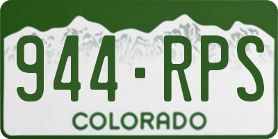 CO license plate 944RPS