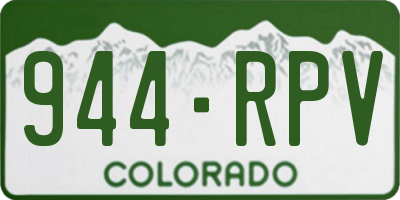 CO license plate 944RPV