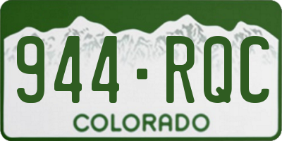 CO license plate 944RQC