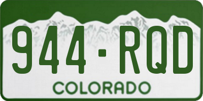 CO license plate 944RQD
