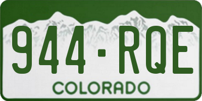 CO license plate 944RQE