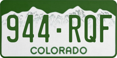 CO license plate 944RQF