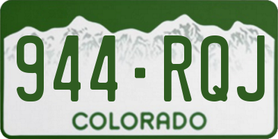 CO license plate 944RQJ