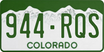 CO license plate 944RQS