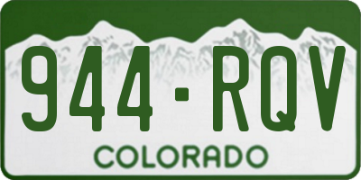 CO license plate 944RQV