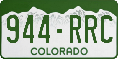 CO license plate 944RRC