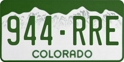CO license plate 944RRE
