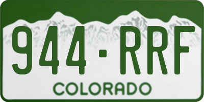 CO license plate 944RRF