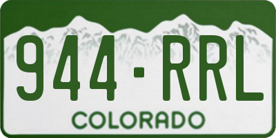 CO license plate 944RRL