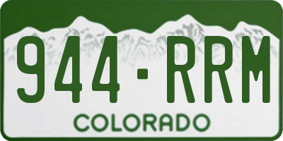 CO license plate 944RRM