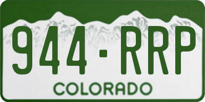 CO license plate 944RRP